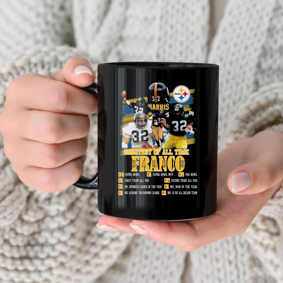 Pittsburgh Steelers Greatest Of All Time Franco Harris Mug