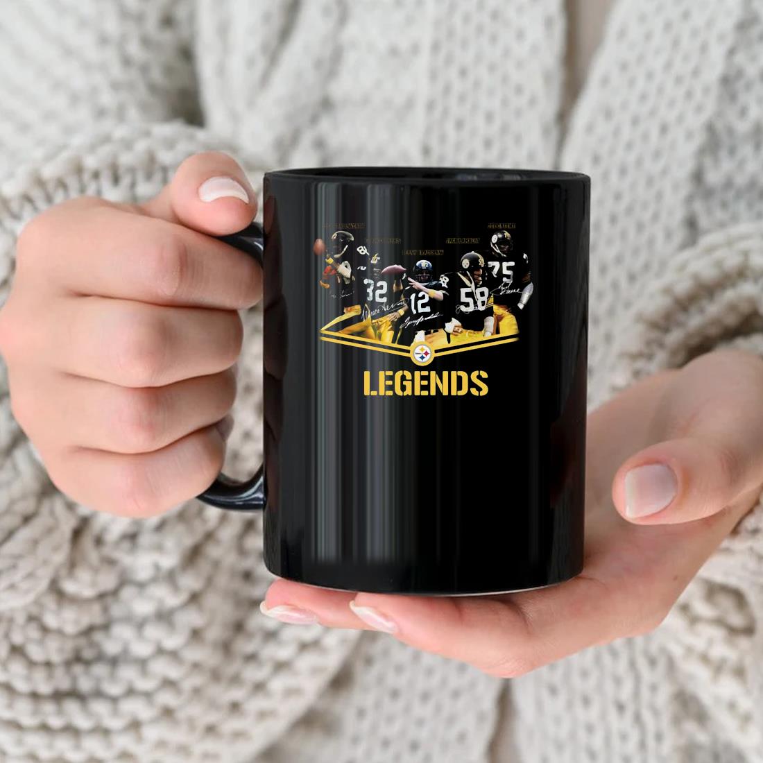 Pittsburgh Steelers Name Players Legends Signatures Mug
