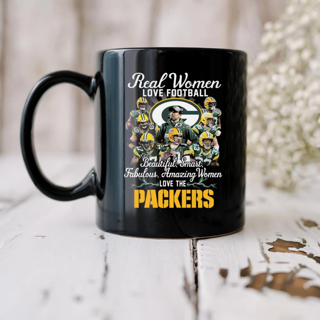 Real Women Love Football Smart Women Love The Green Bay Packers Signatures  shirt, hoodie, sweater, long sleeve and tank top