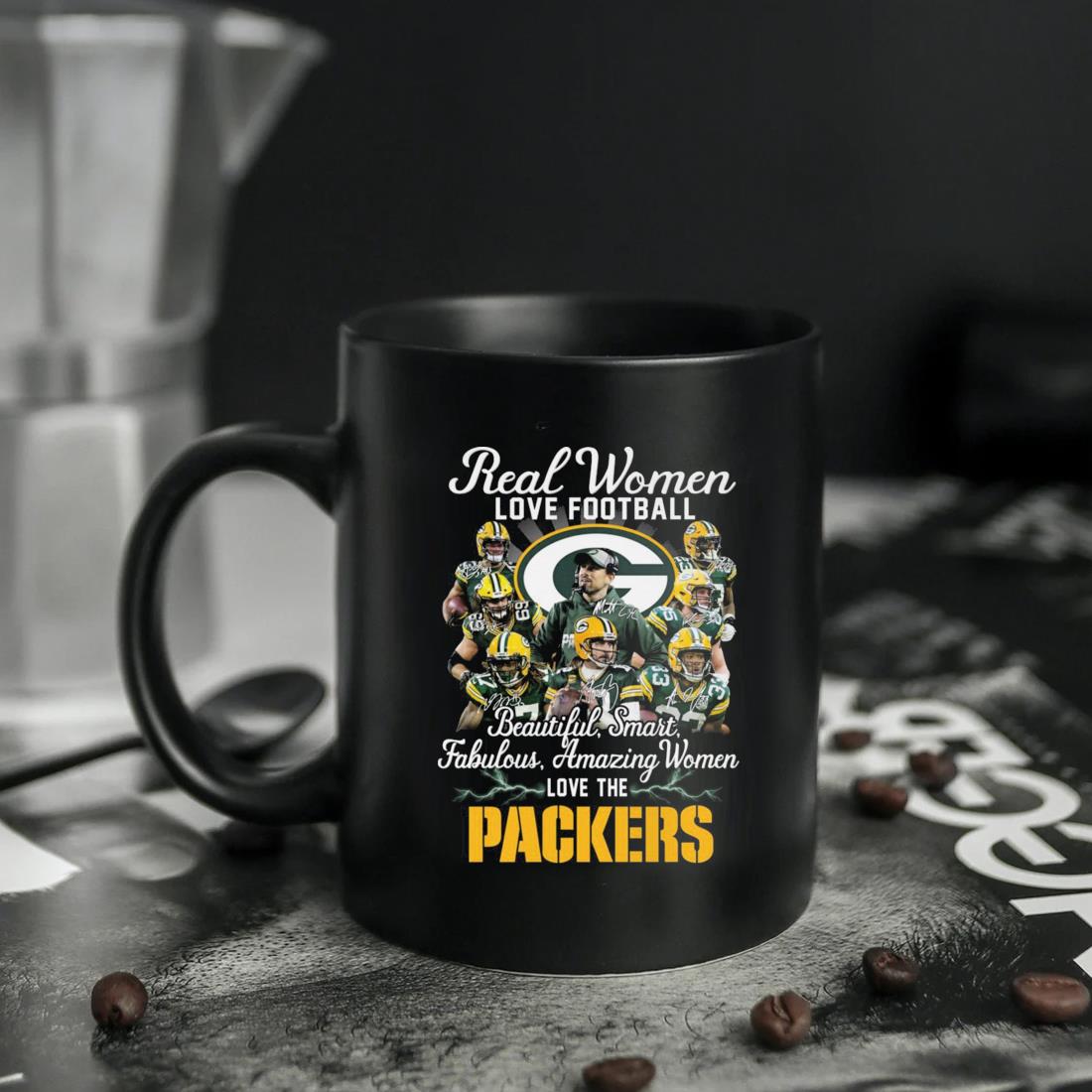 Real Women Love Football Smart Women Love The Green Bay Packers Signatures  shirt, hoodie, sweater, long sleeve and tank top