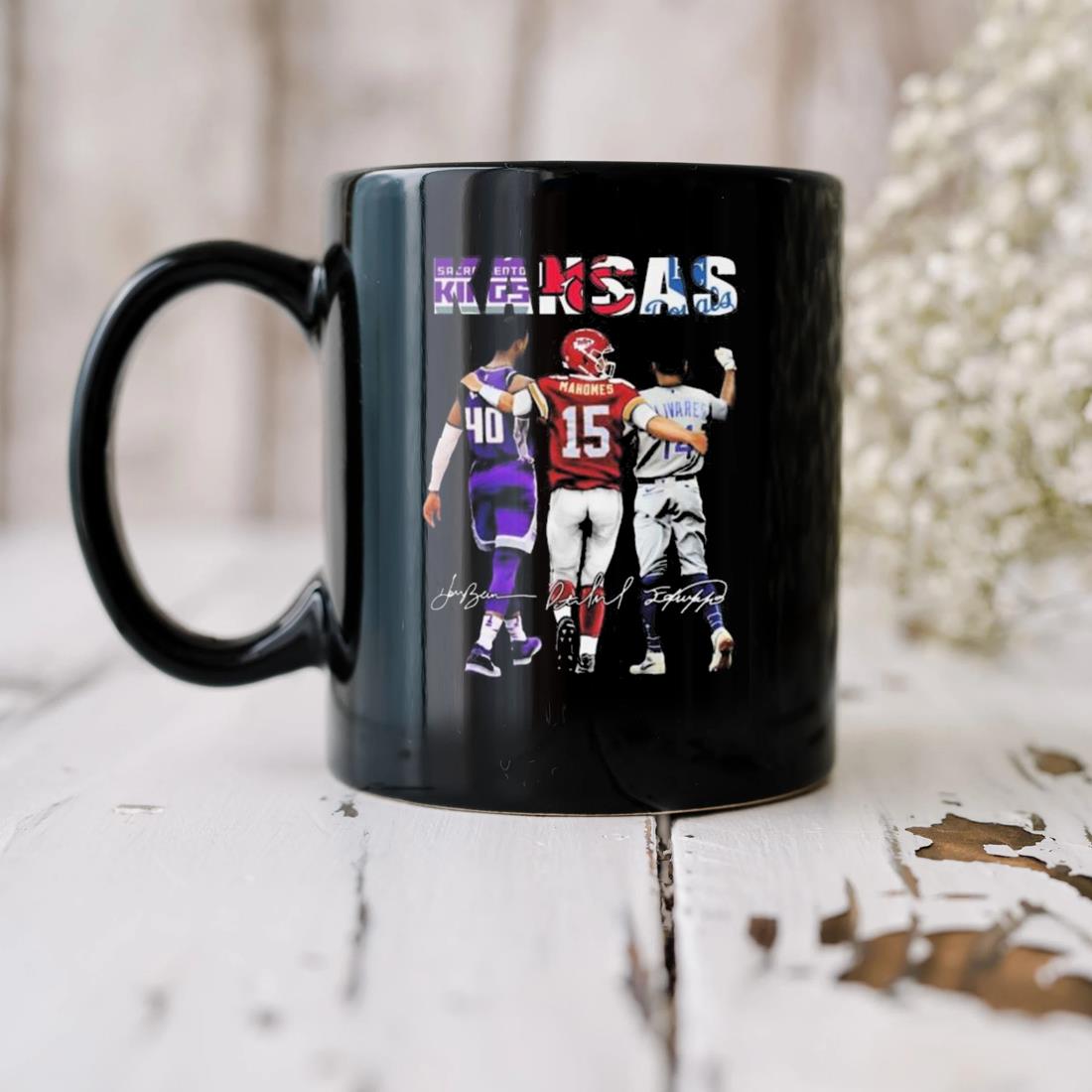 Sacramento Kings Harrison Barnes Kansas City Chiefs Patrick Mahomes Kansas  City Royals Signatures Mug, hoodie, sweater, long sleeve and tank top