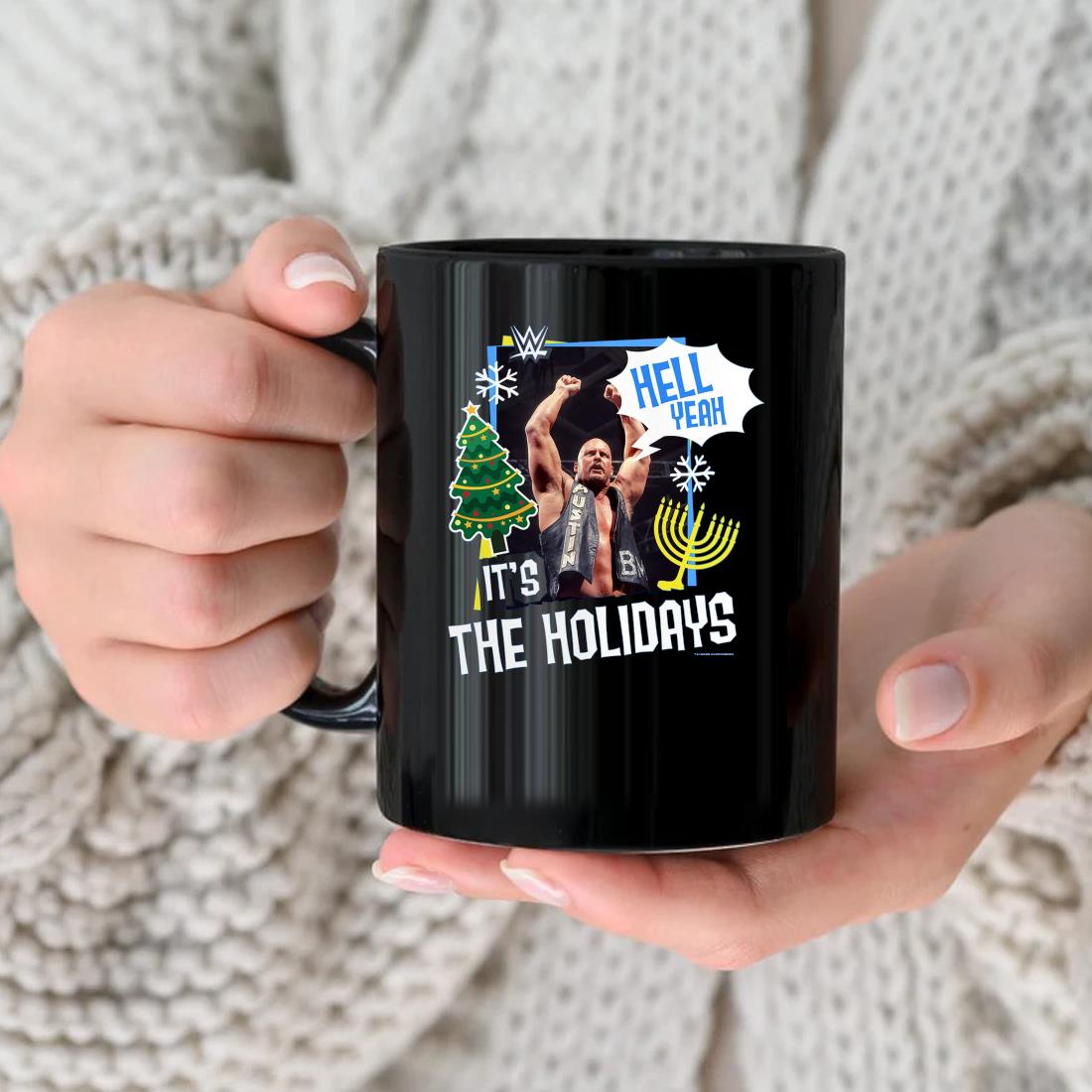 Steve Austin Hell Yeah It's The Holidays Mug