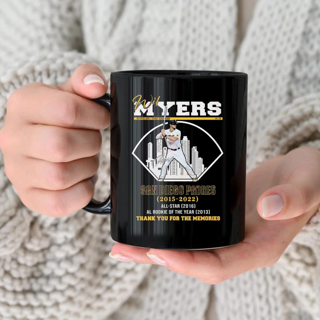 Wil Myers San Diego Padres 2015-2022 Thank You For The Memories Signature Mug