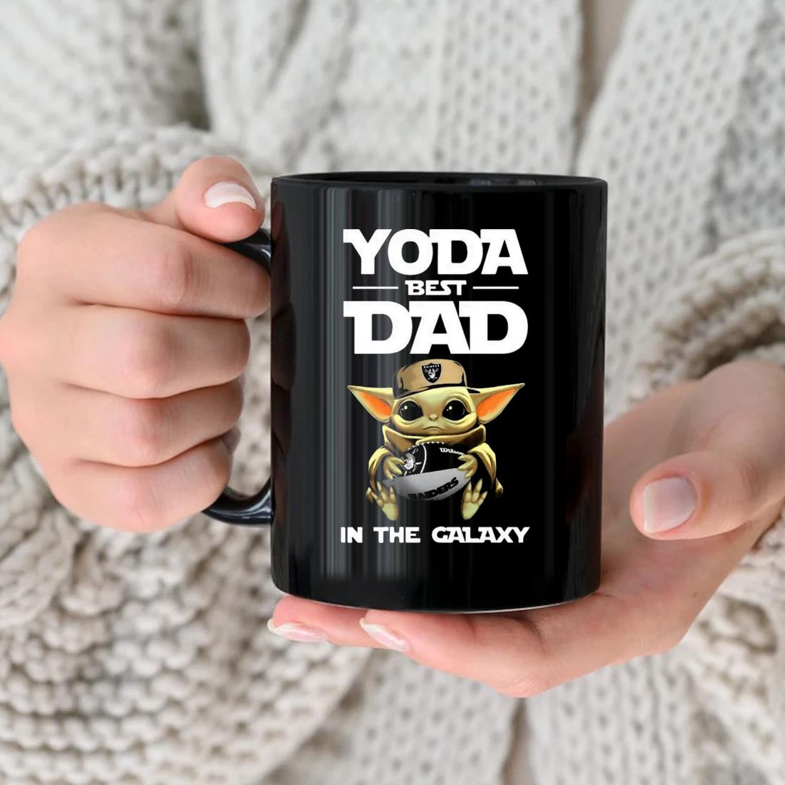 Yoda Best Dad In The Galaxy Las Vegas Raiders Football Nfl Mug