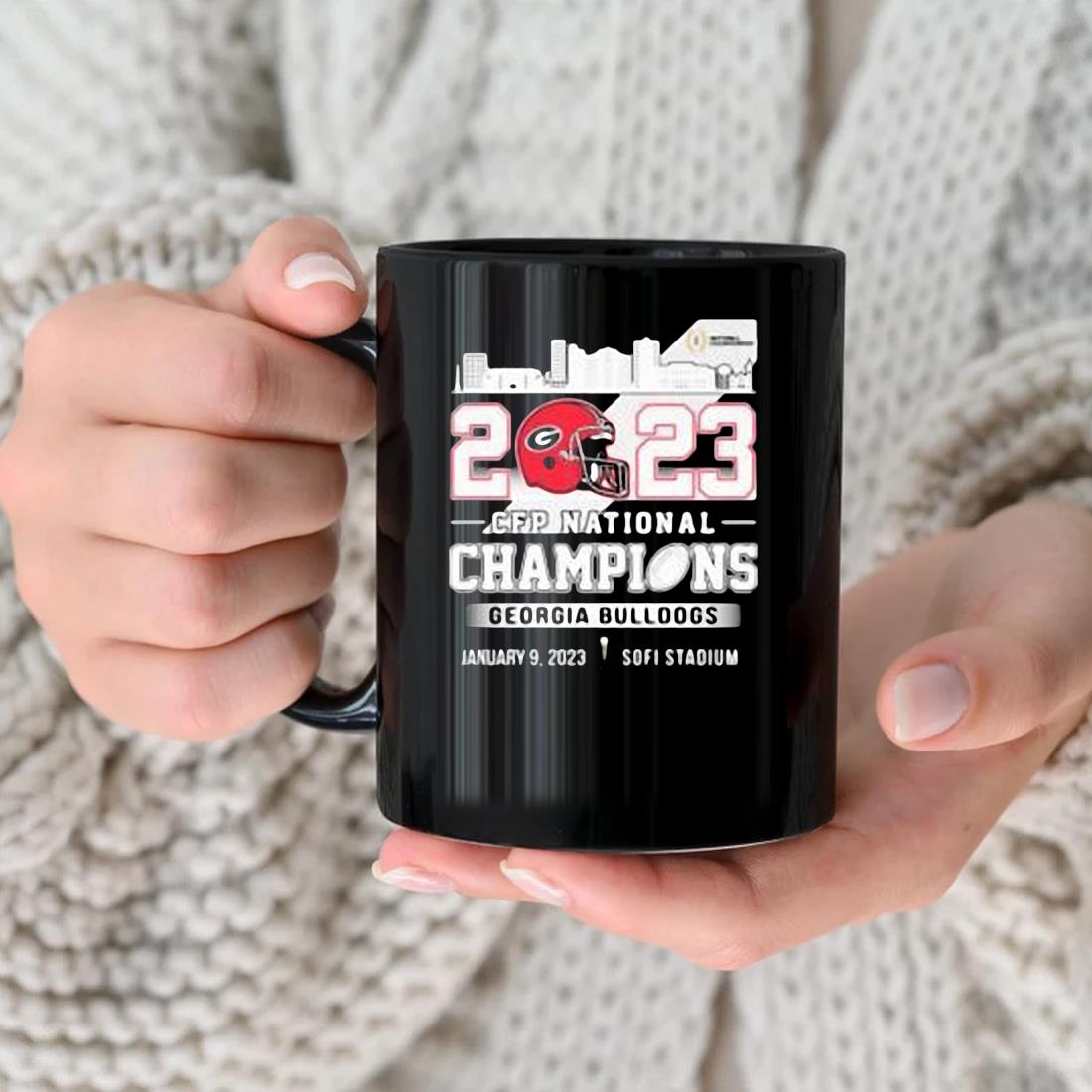 2023 CFP National Champions Georgia Bulldogs Skyline Mug
