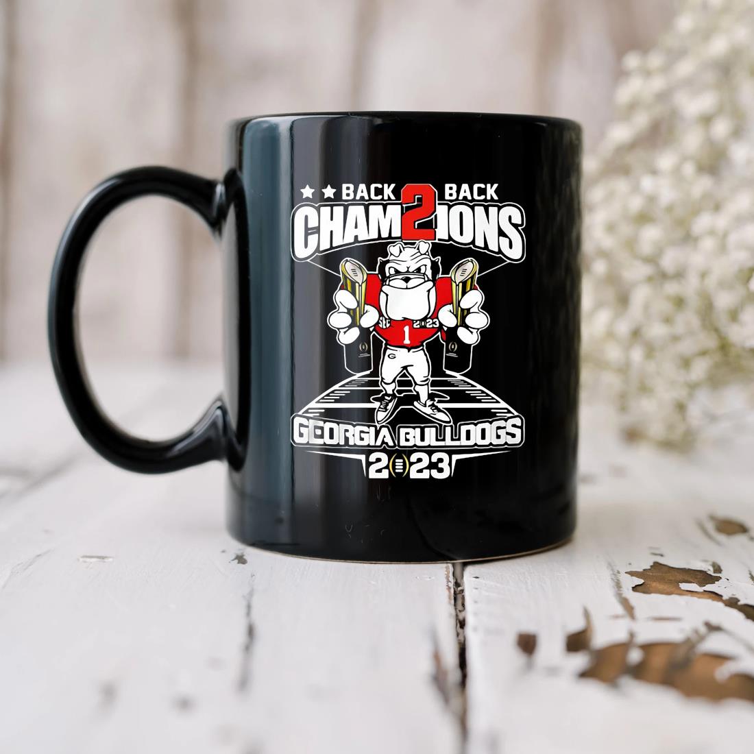 Back 2 Back Champion Georgia Bulldogs 2023 Mug biu