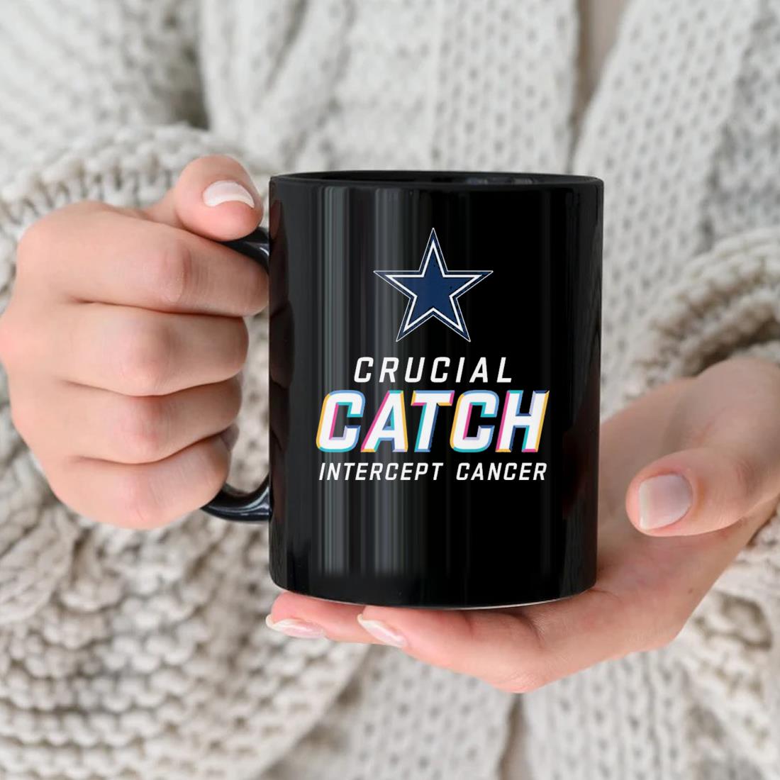 2023 Dallas Cowboys Crucial Catch Intercept Cancer Mug nhu