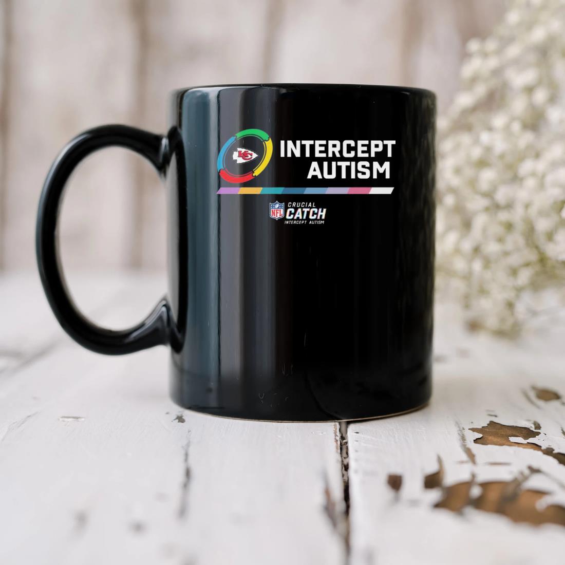 2023 Kansas City Chiefs Intercept Autism Crucial Catch Mug