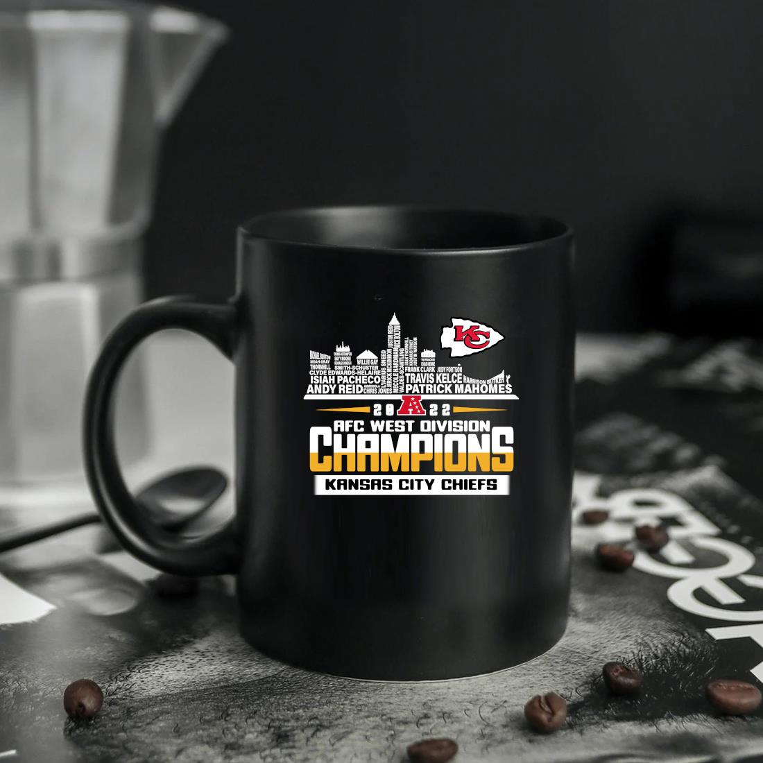 Official Kansas City Chiefs 2022 Afc West Division Champions Players Name  Skyline Mug