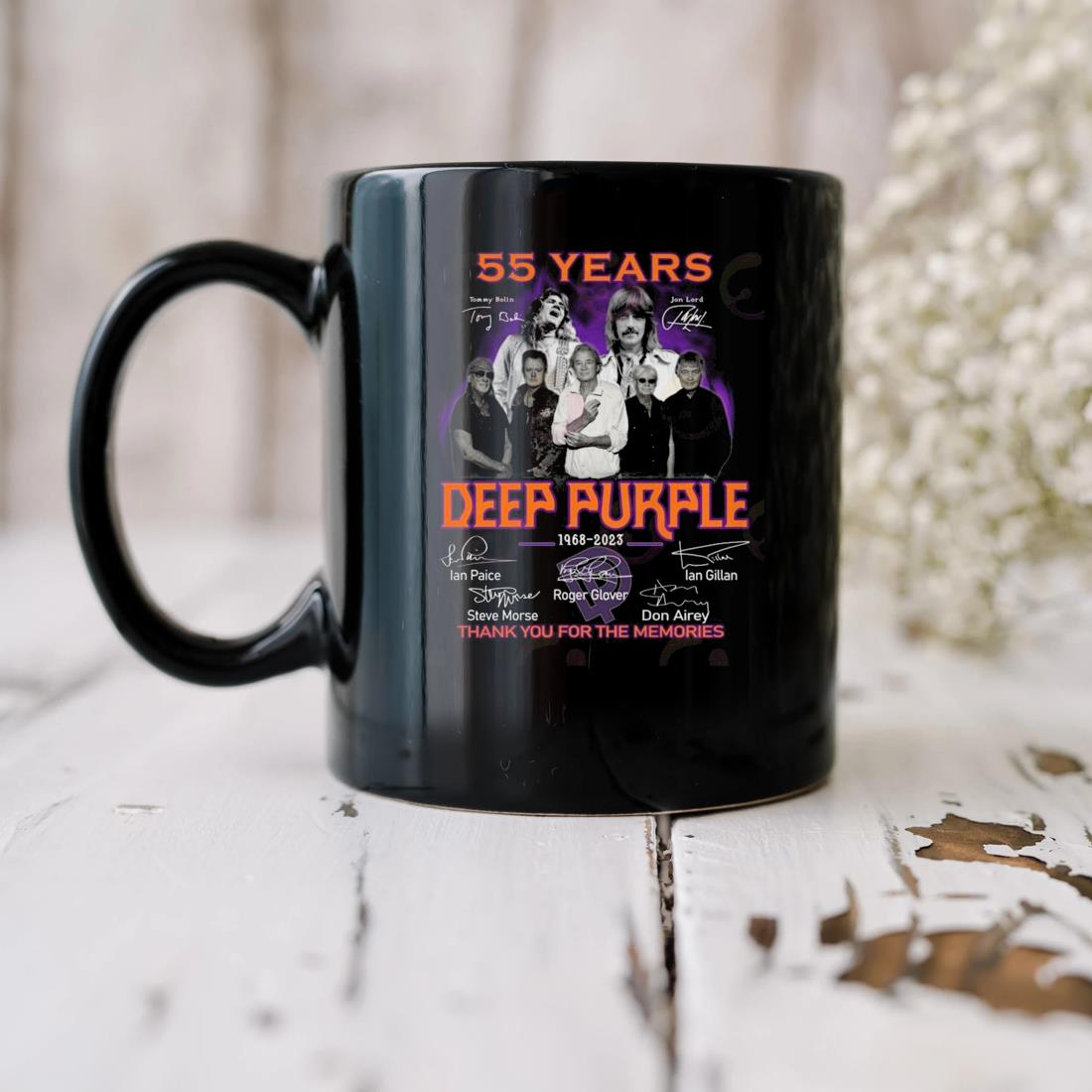 55 Years 1968 – 2023 Deep Purple Thank You For The Memories Signatures Mug