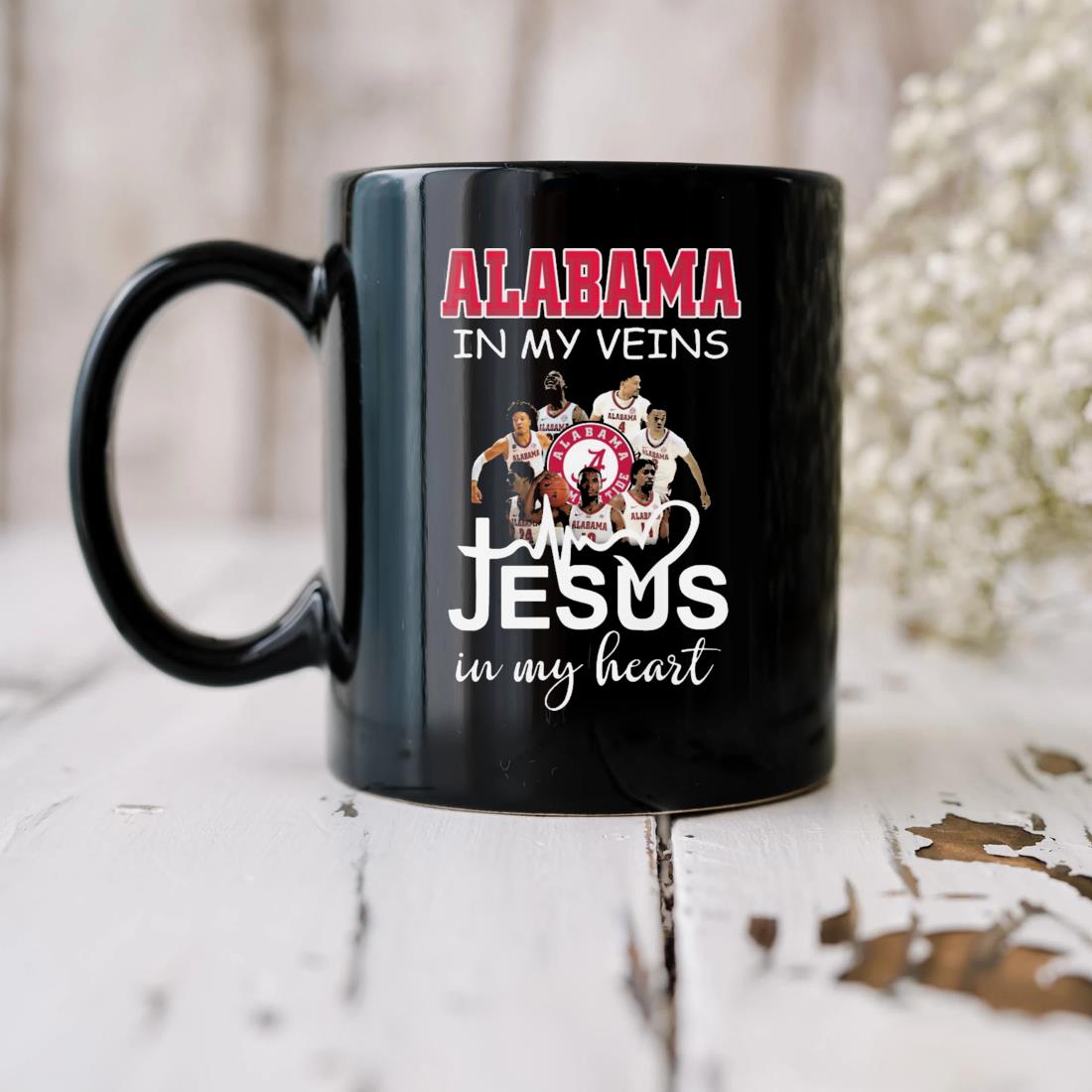 Alabama Crimson Tide In My Veins Jesus In My Heart 2023 Mug