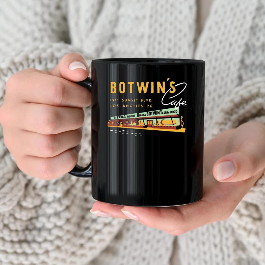 Botwin's Cafe Los Angeles Ca Vintage Restaurant Mug nhu
