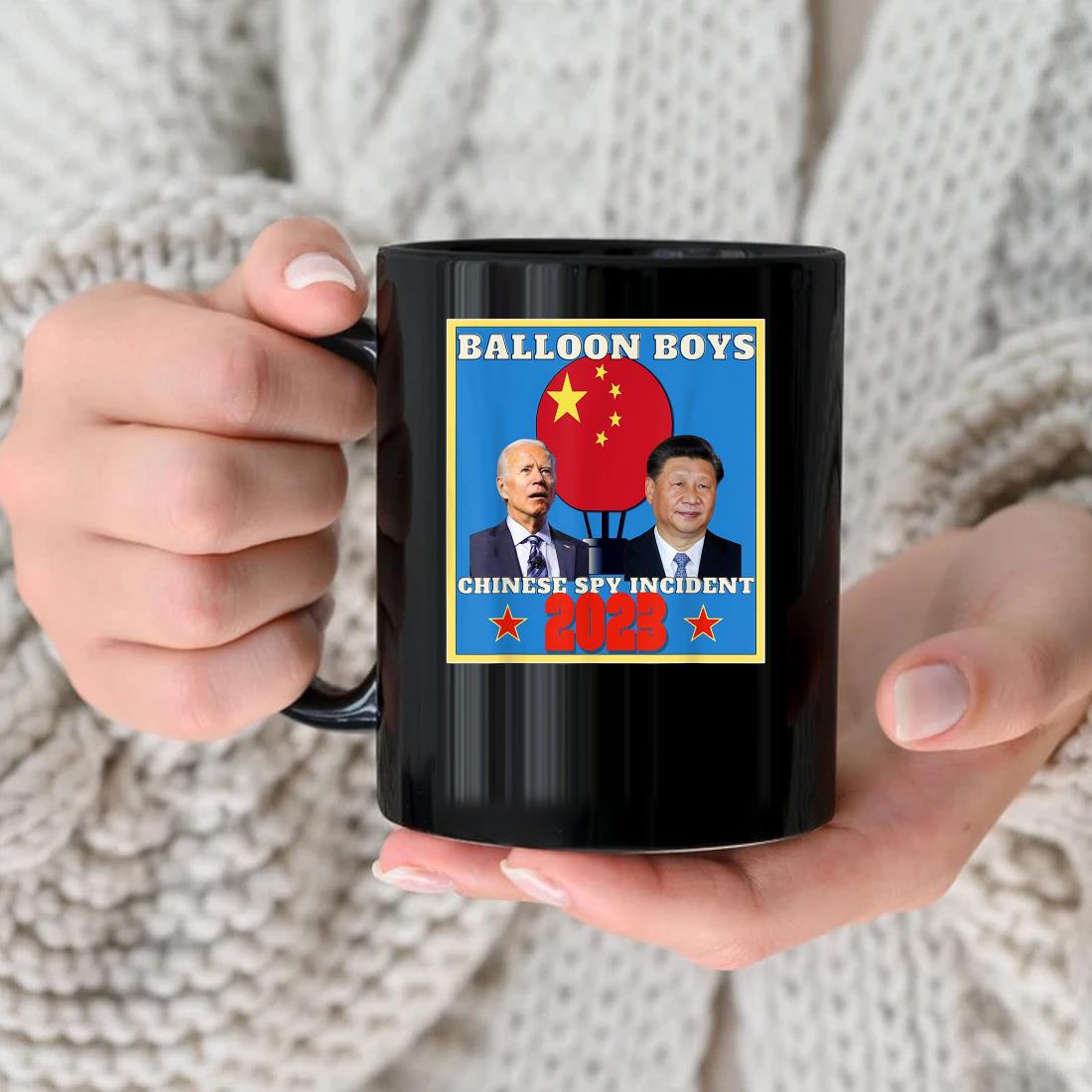 Chinese Surveillance Balloon Boys – Joe Biden Vs Xi Jinping 2023 Mug nhu