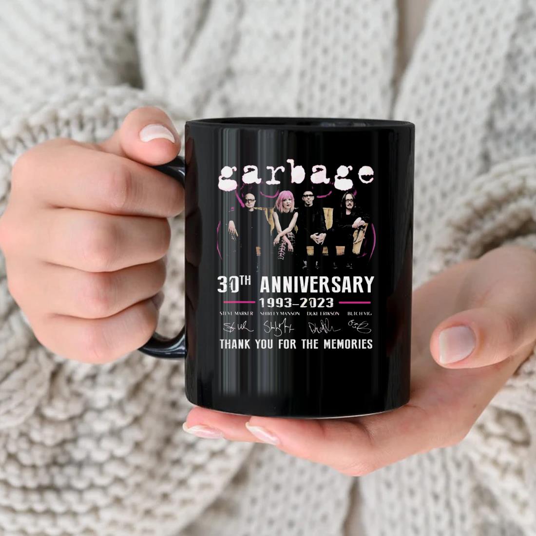 Garbage 30th Anniversary 1993-2023 Thank You For The Memories Signatures Mug