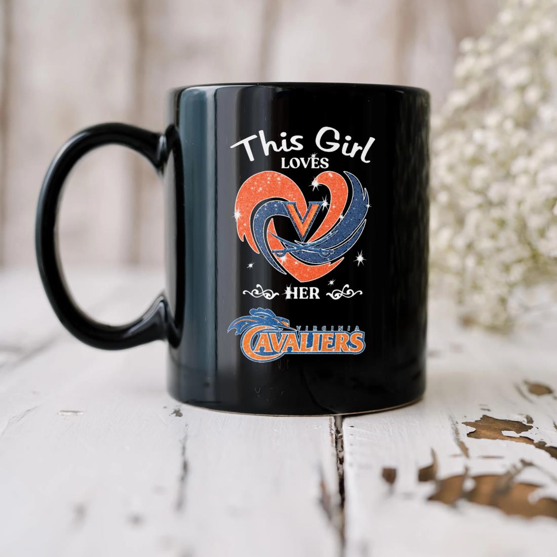 Heart This Girl Loves Her Virginia Cavaliers Mug