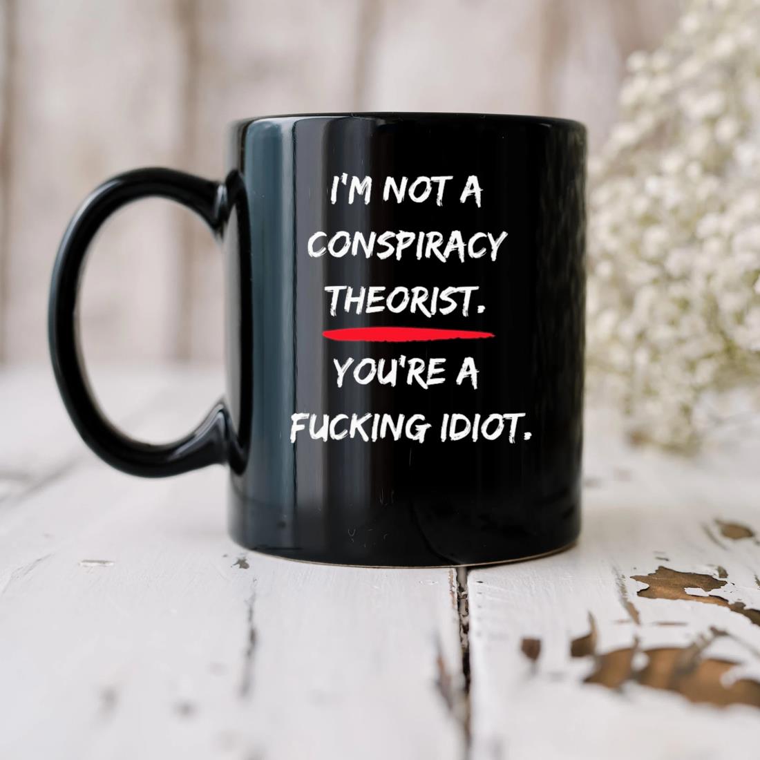 I'm Not A Conspiracy Theorist You're A Fucking Idiot Mug