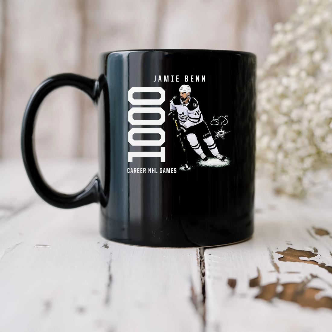 Jamie Benn Dallas Stars 1000 Career Games Signature Mug