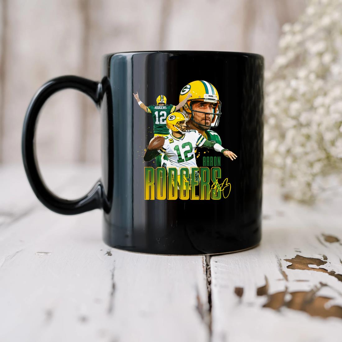 Official Green Bay Packers Aaron Rodgers Signature Mug