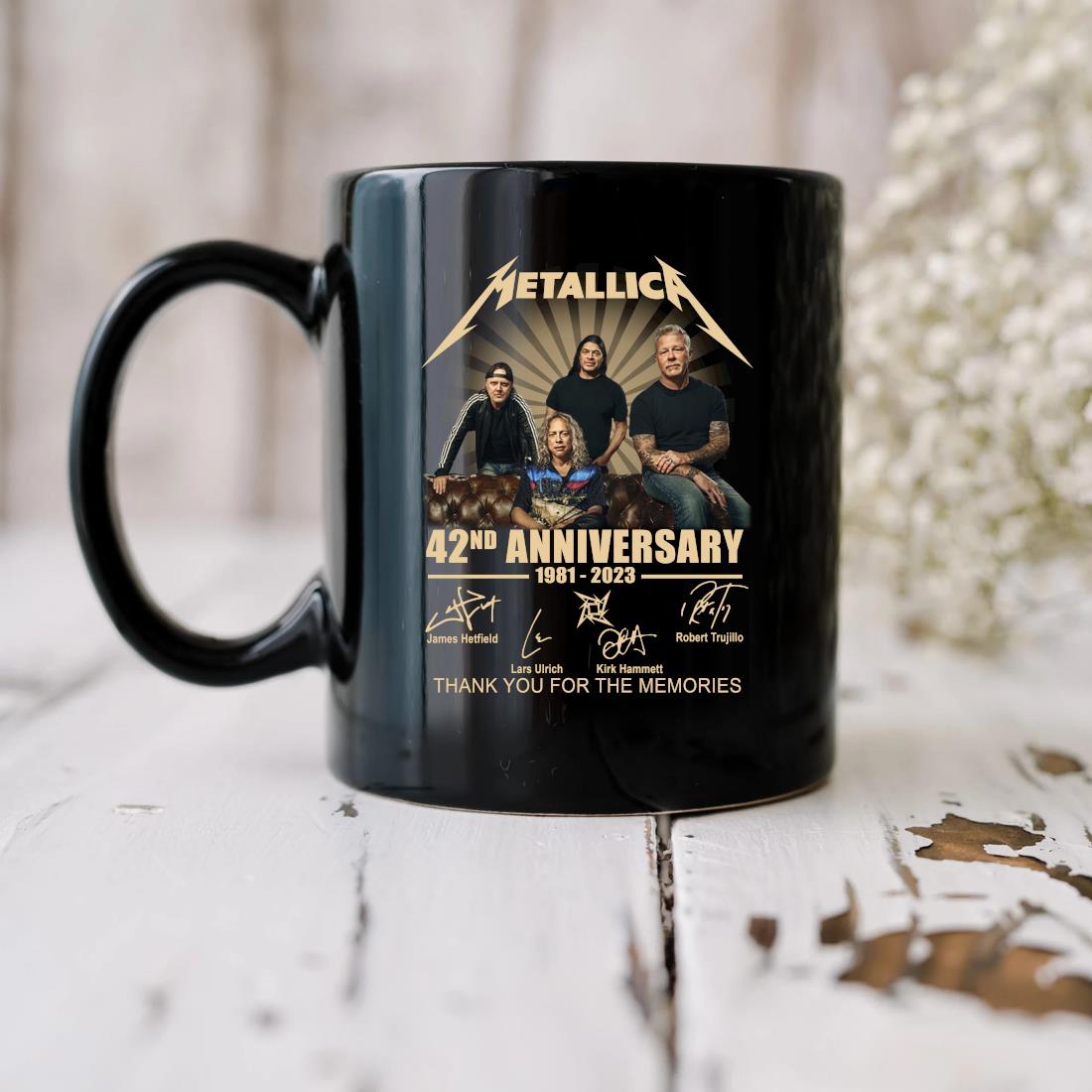 Metallica 42nd Anniversary 1981-2023 Signatures Shirt ⋆ Vuccie