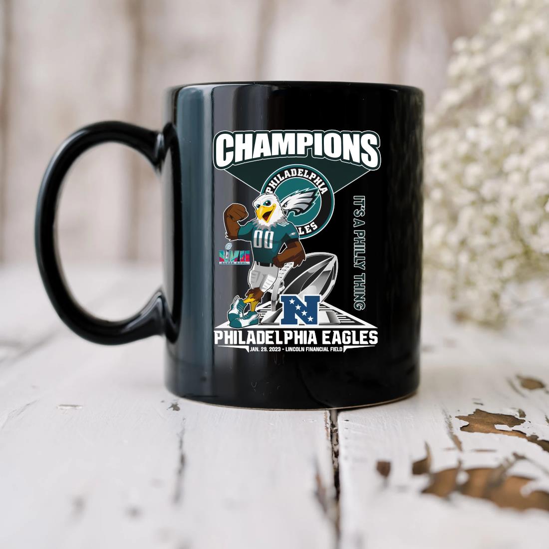 Official Philadelphia Eagles Nfc Champions Lvii Super Bowl 2023 It's A Philly Thing Mug