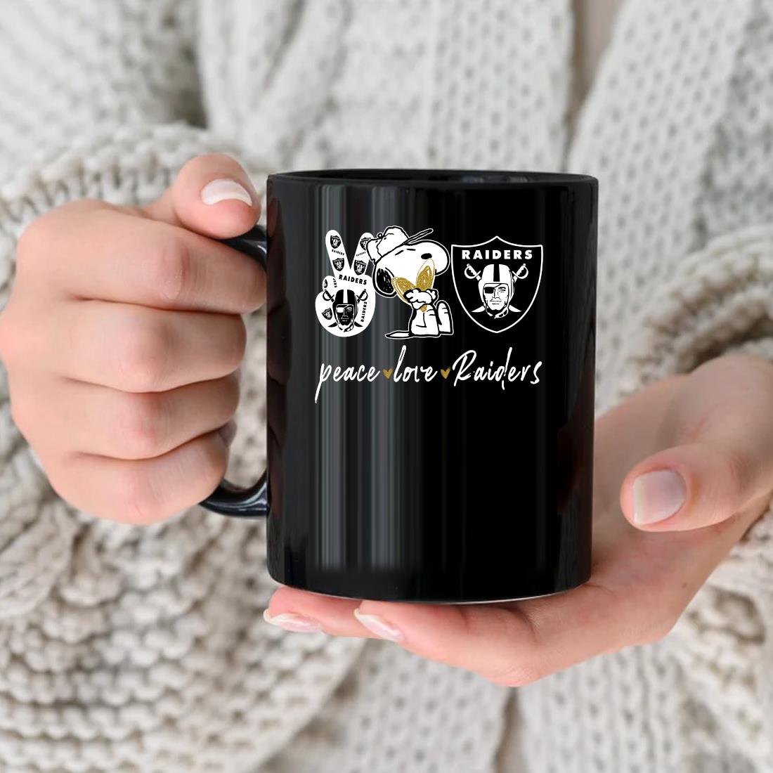 Official Snoopy Peace Love Oakland Raiders Mug, hoodie, sweater, long  sleeve and tank top