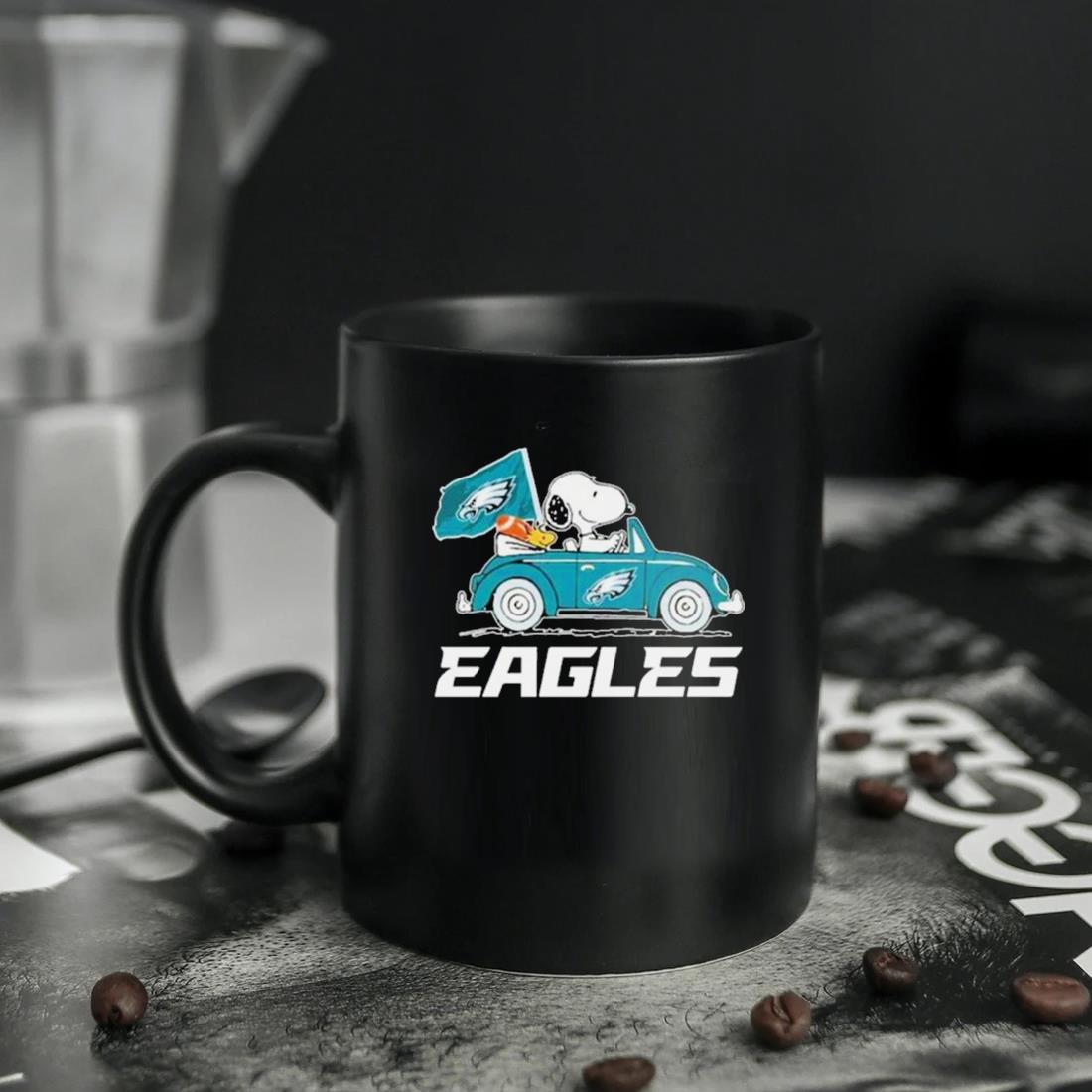 Philadelphia Eagles Snoopy And Woodstock Drive Car 2023 Super Bowl Shirt,  hoodie, sweater and long sleeve