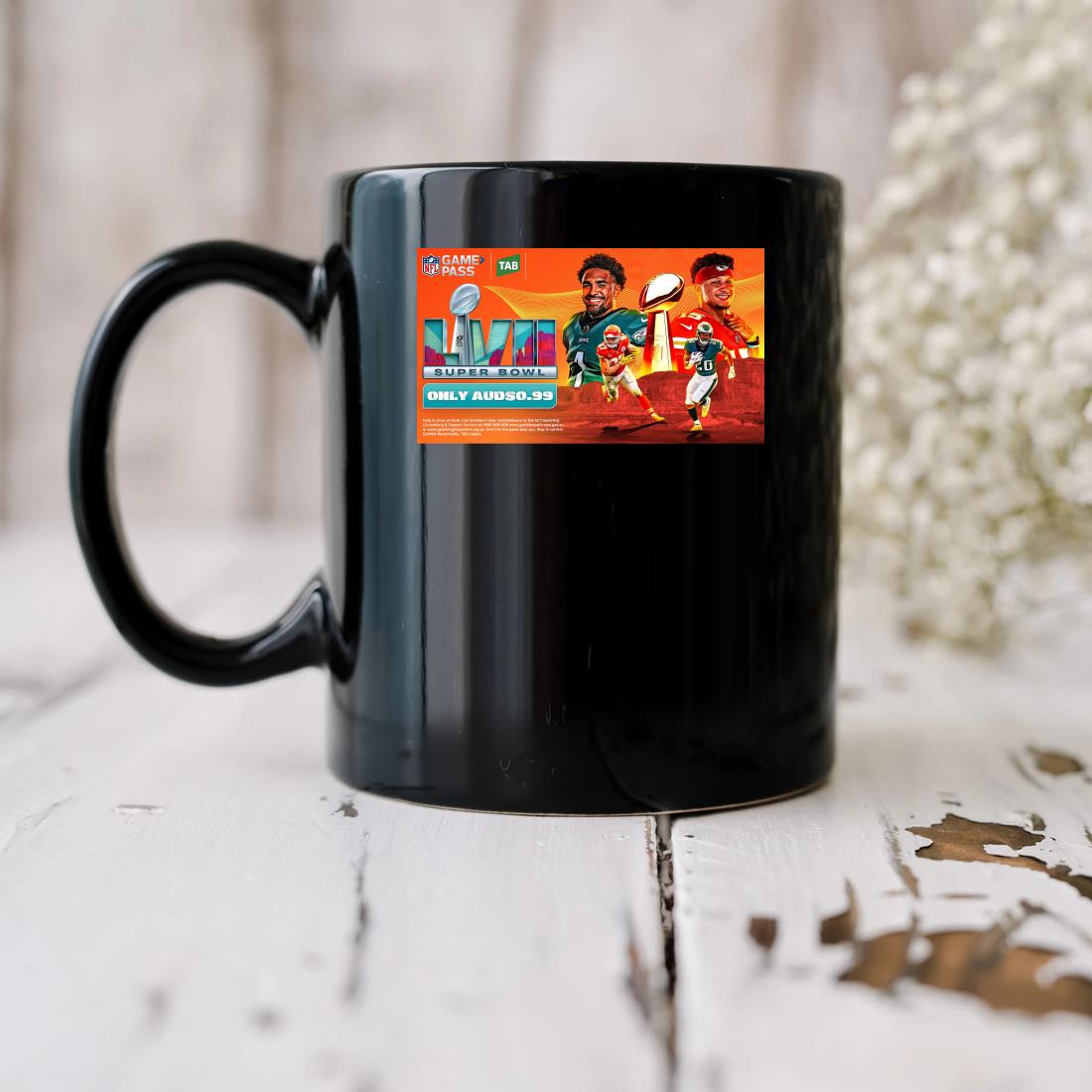 Philadelphia Vs Kansas On Lvii Super Bowl Only Audso.99 Mug
