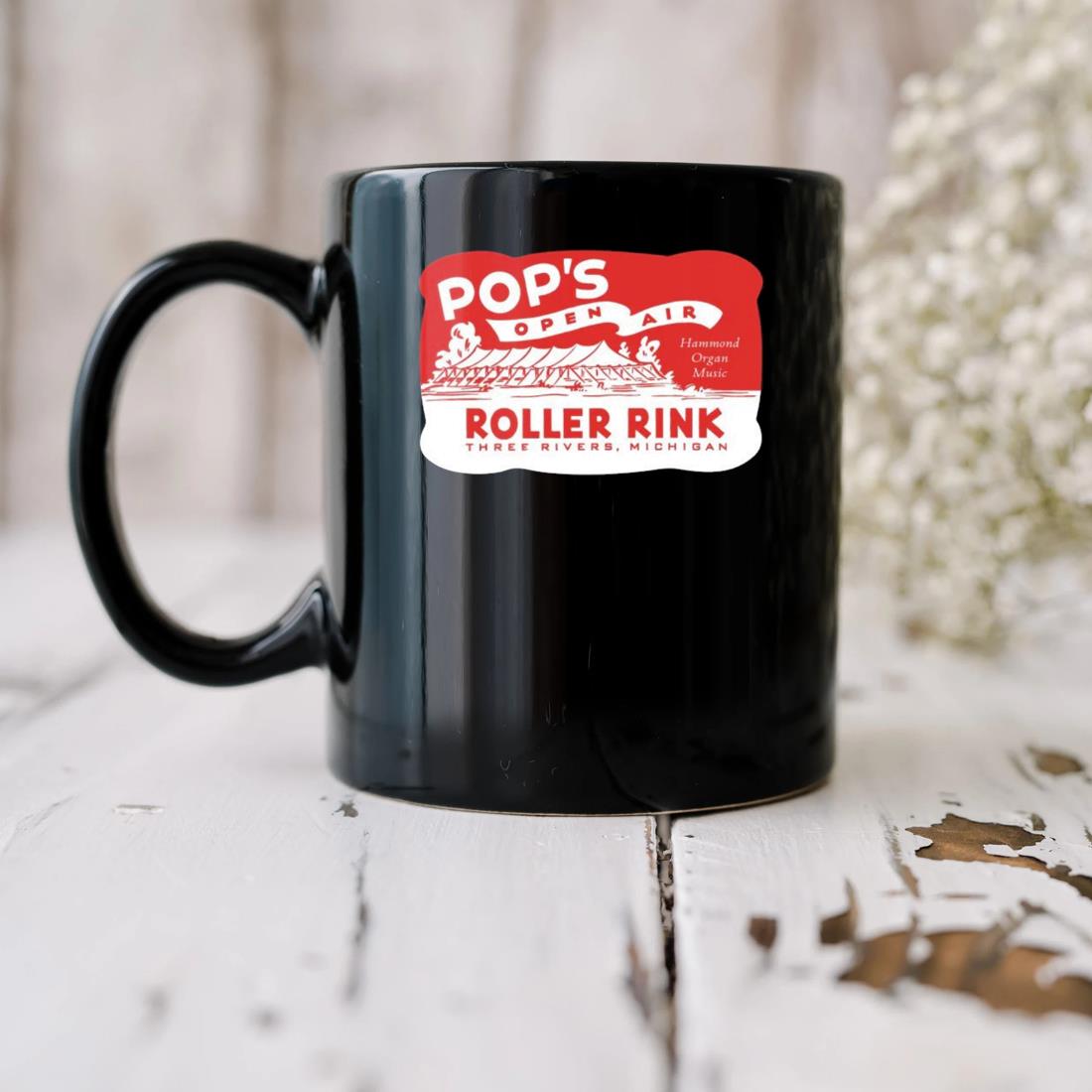 Pop's Three Rivers Mi Vintage Roller Rink Mug