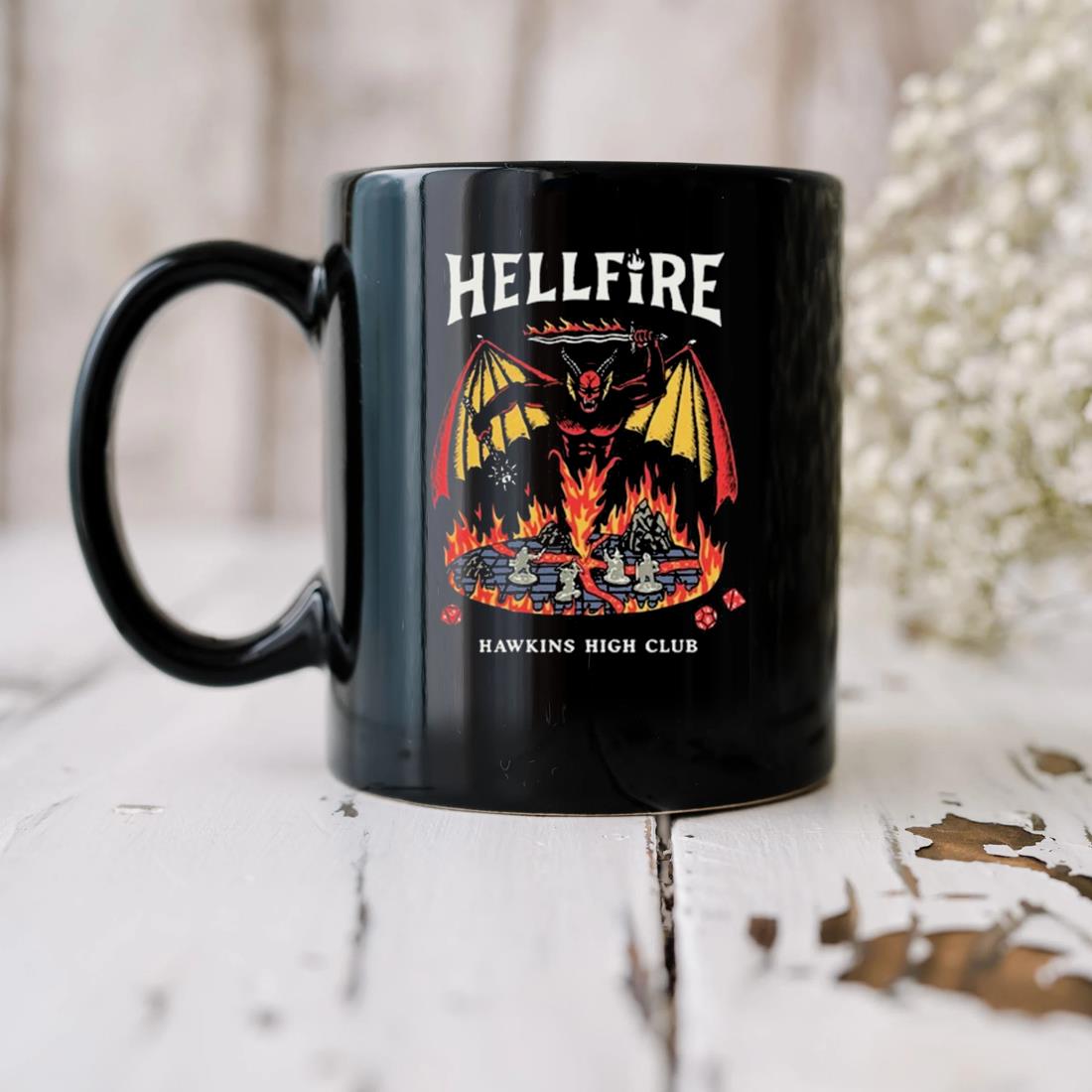 Stranger Things Hellfire Games Garment-dyed Mug