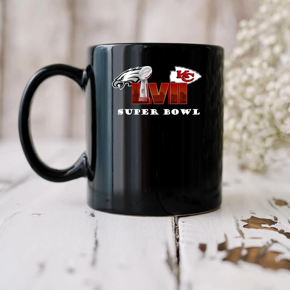 Super Bowl Games 2023 Kansas City And Eagles Football Mug