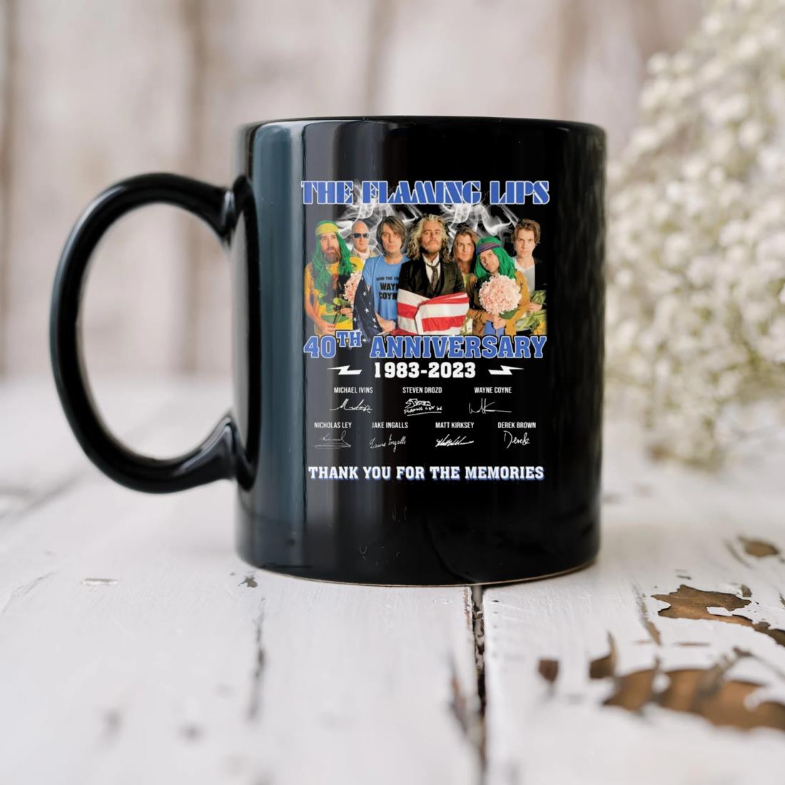 The Flaming Lips 40th Anniversary 1983 – 2023 Thank You For The Memories Signatures Mug