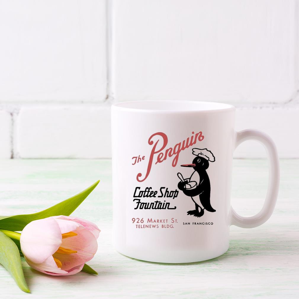 The Penguin Coffee Shop Fountain San Francisco Ca Vintage Restaurant Mug