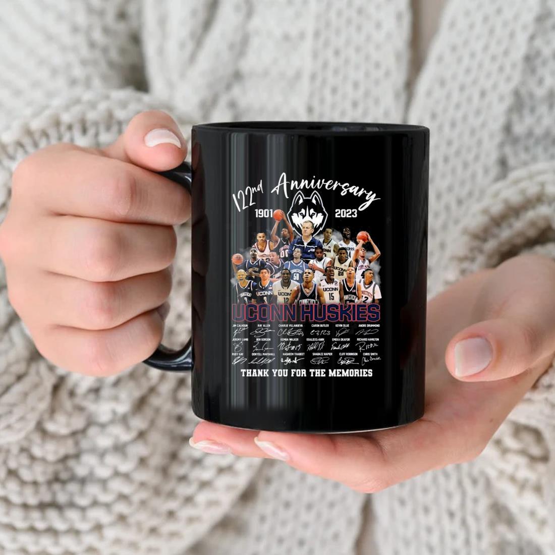 122nd Anniversary 1901 – 2023 Uconn Huskies Thank You For The Memories Signatures Mug