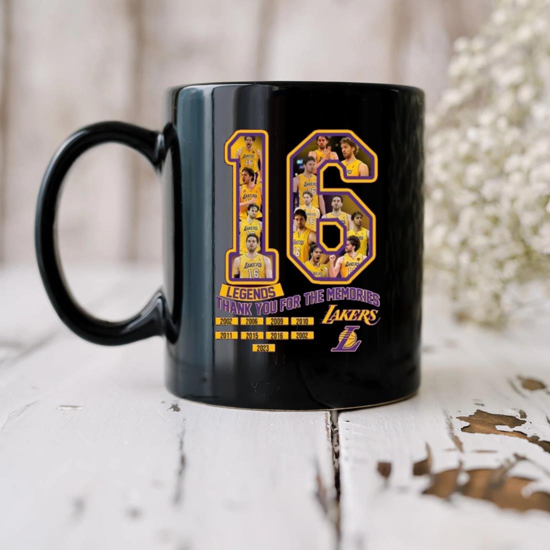 16 Lakers Legends Thank You For The Memories Mug