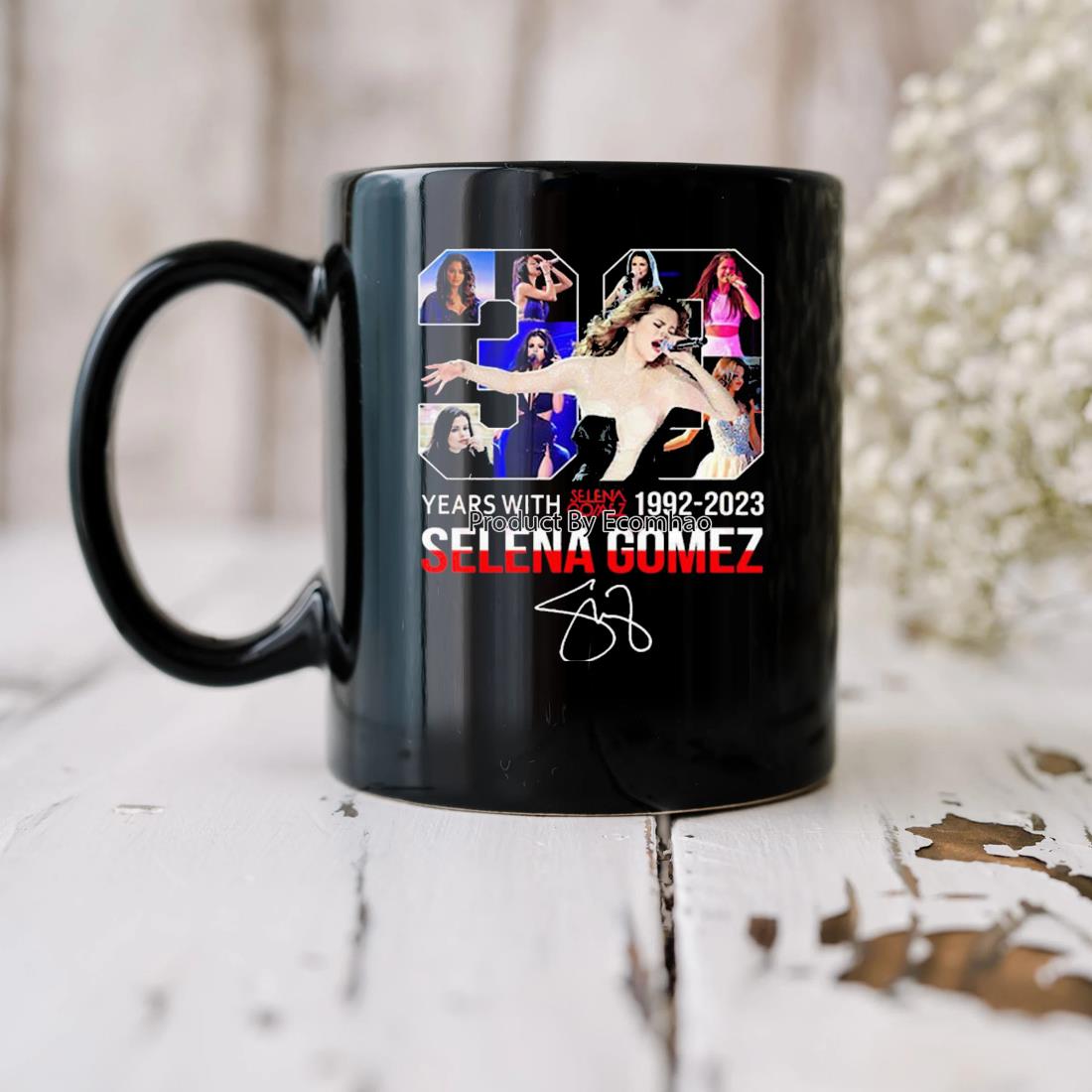 30 Years With Selena Gomez 1992-2023 Thank You For The Memories Signature Mug