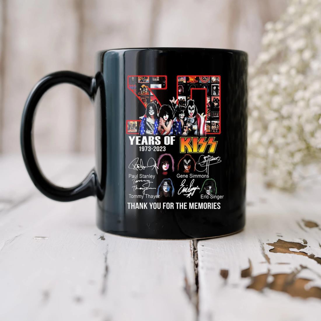 50 Years Of 1973 – 2023 Kiss Band Thank You For The Memories Signatures Mug