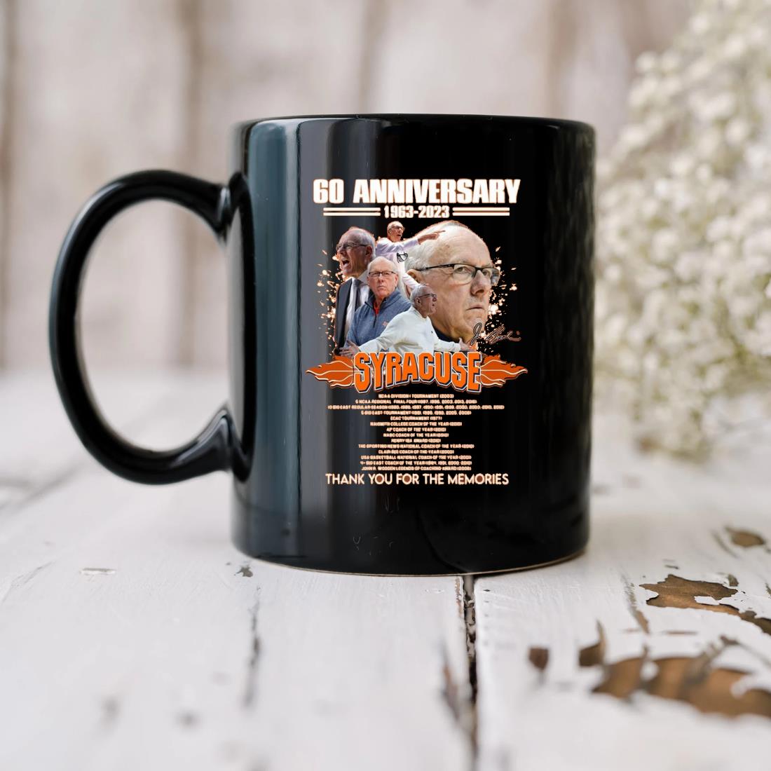 60 Anniversary 1963 – 2023 Jim Boeheim Syracuse Thank You For The Memories Signature Mug