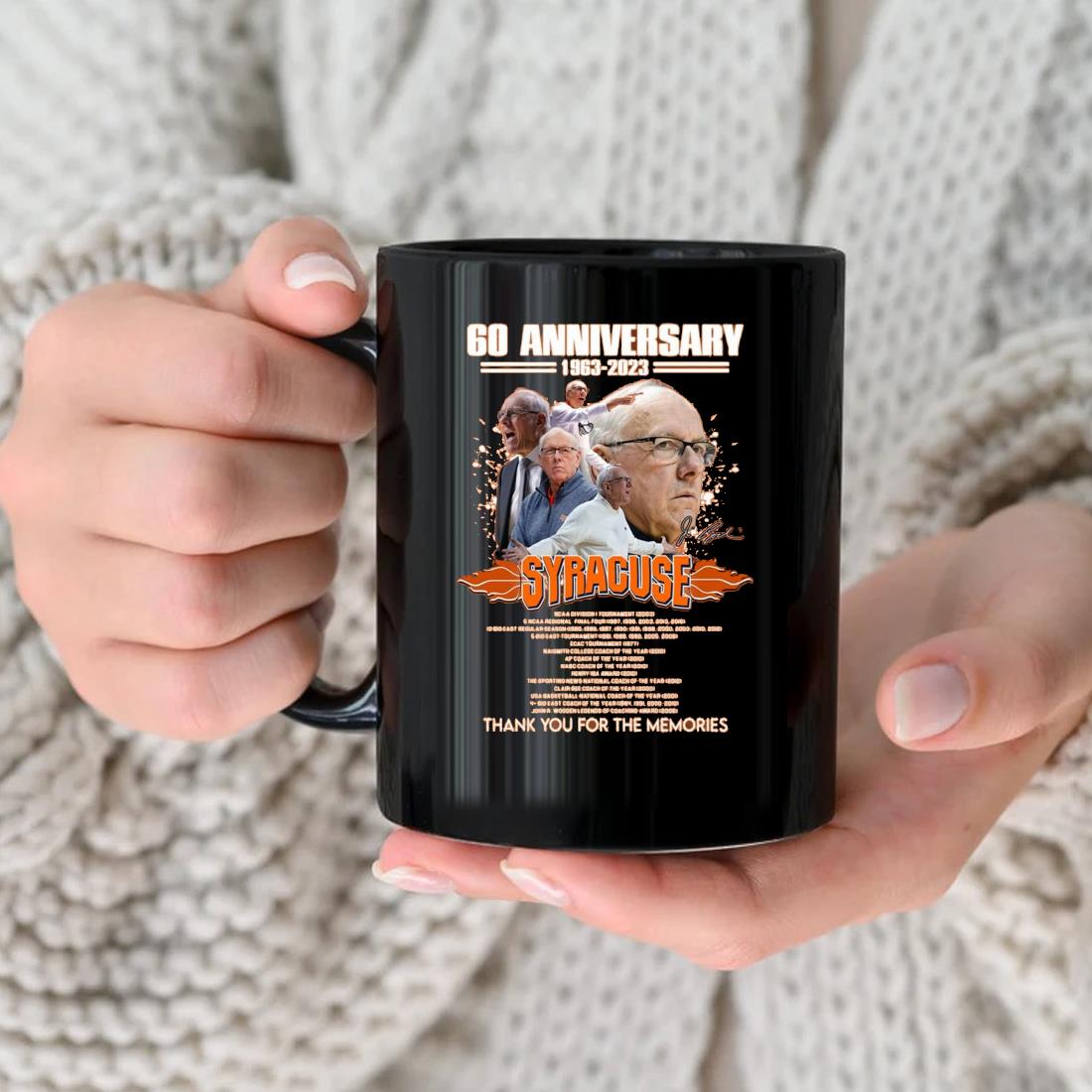 60 Anniversary 1963 – 2023 Jim Boeheim Syracuse Thank You For The Memories Signature Mug nhu