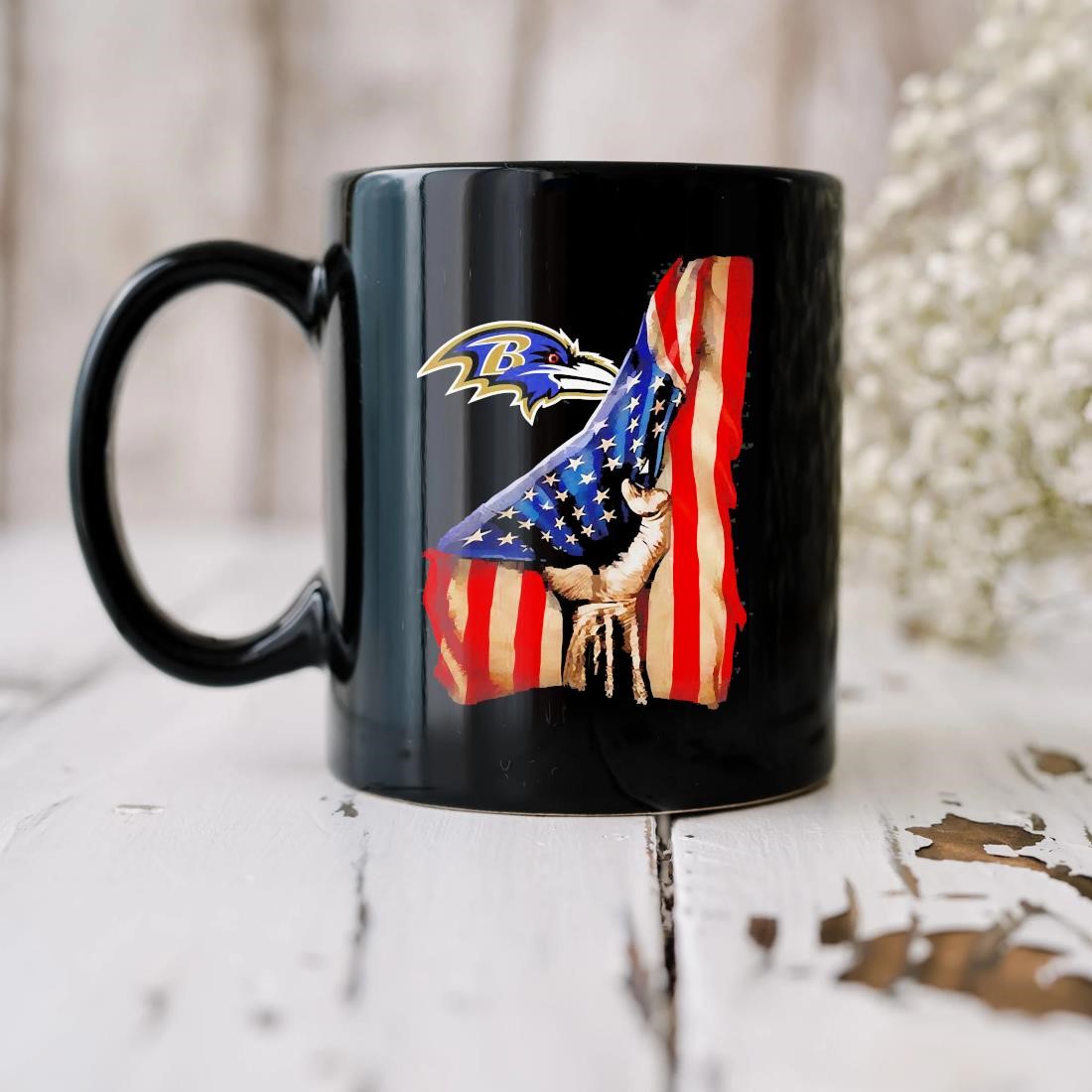 Baltimore Ravens Flag American Mug