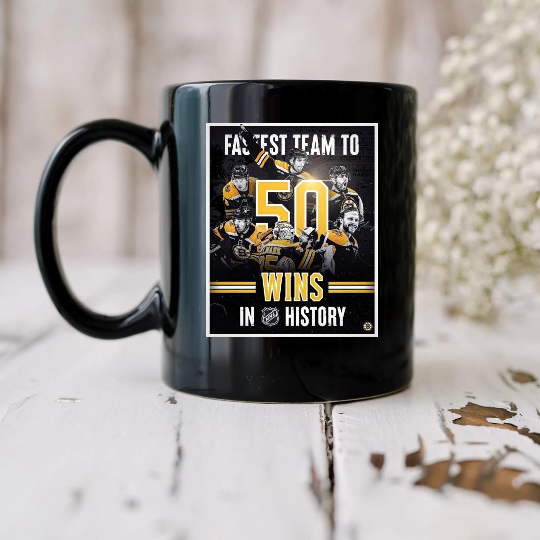 Boston Bruins Fastest Team To 50 Wins In Nhl History Mug