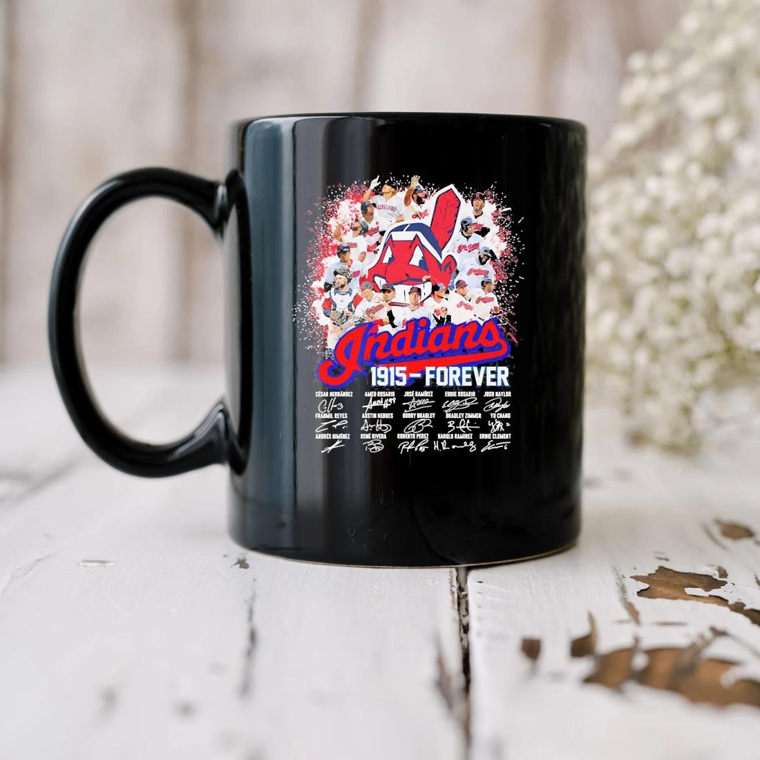 Cleveland Indians 1915 Forever Thank You For The Memories Signatures 2021 Mug