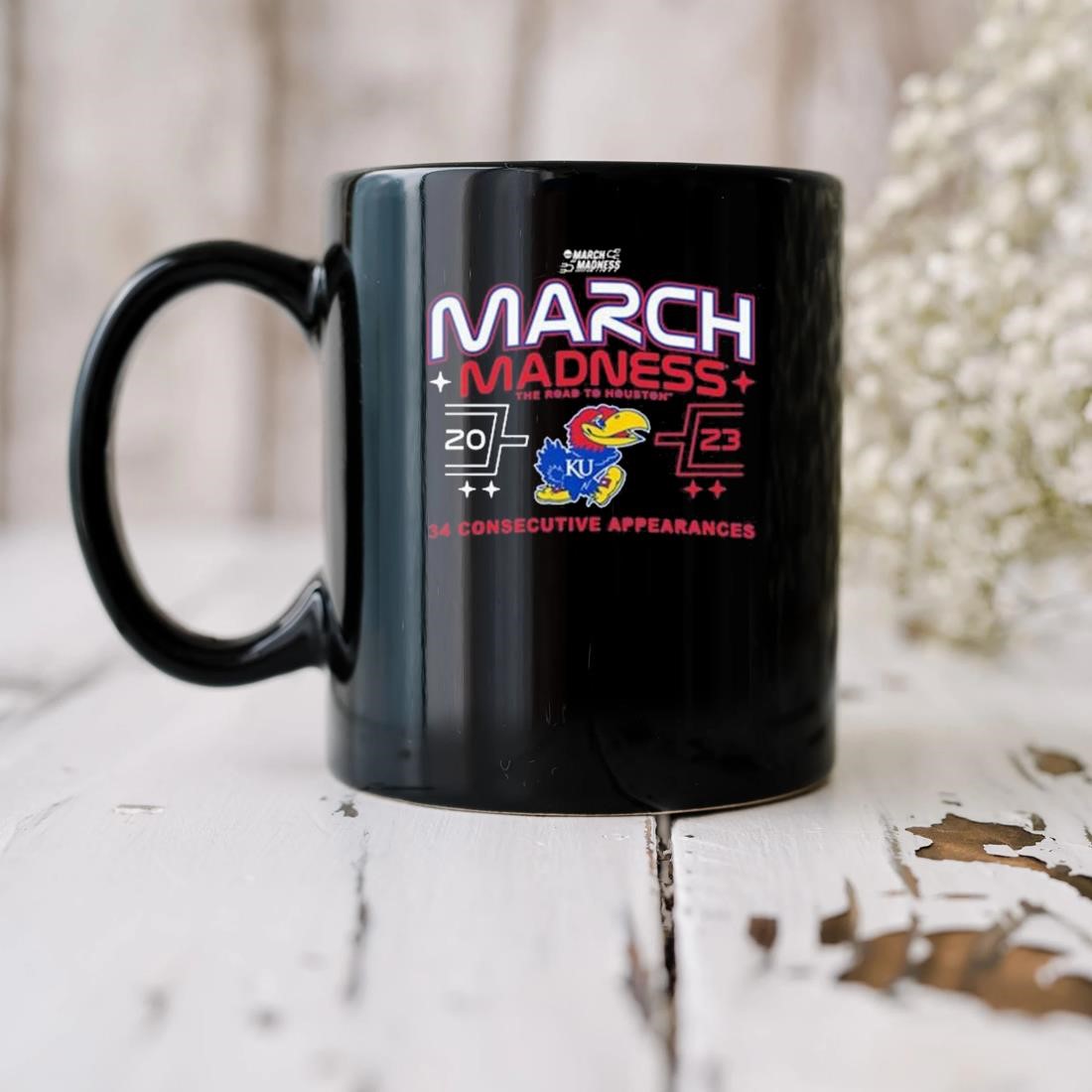 Kansas Jayhawks 2023 March Madness The Road To Houston Mug
