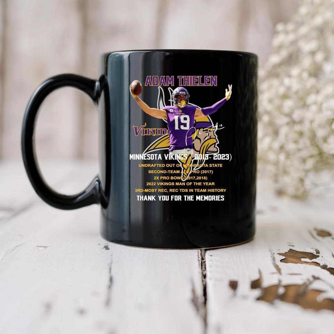 19 Adam Thielen Minnesota Vikings 2013-2023 Thank You For The