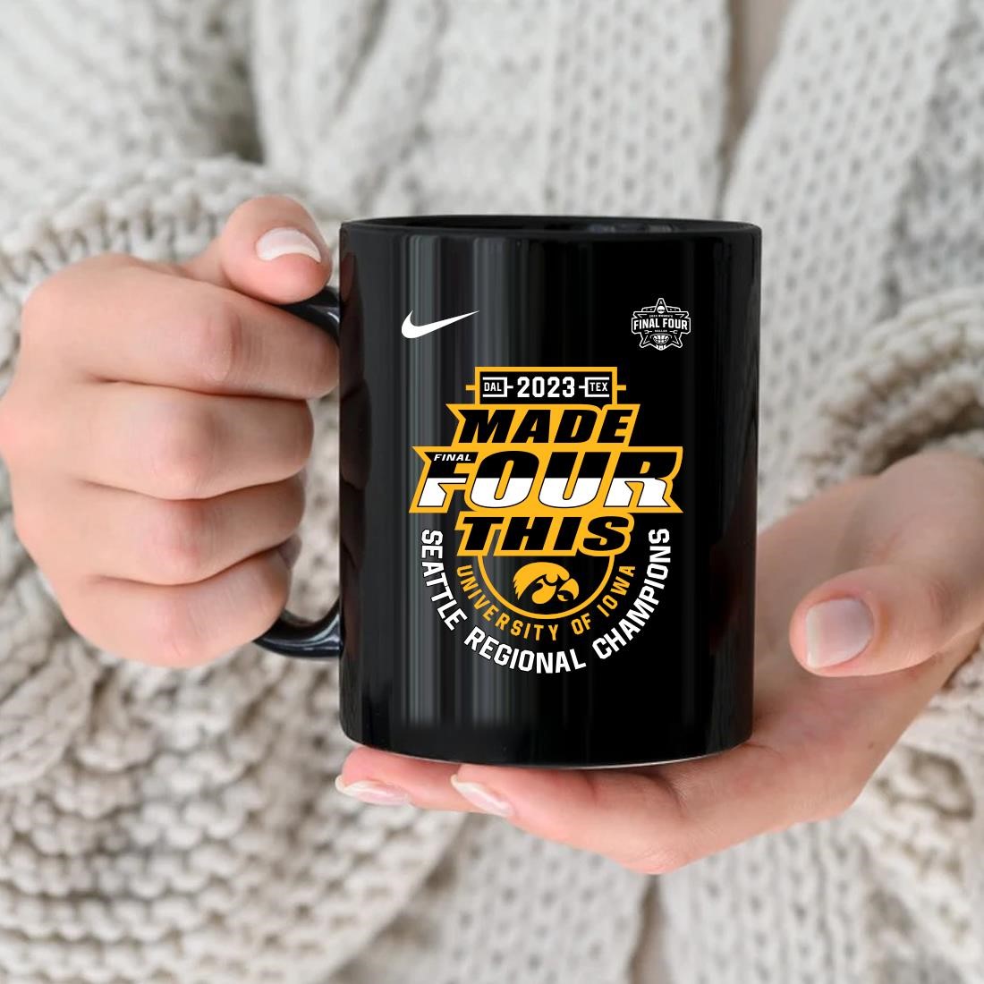 Original Iowa Hawkeyes 2023 Ncaa Women's Basketball Tournament March Madness Final Four Regional Champions Mug