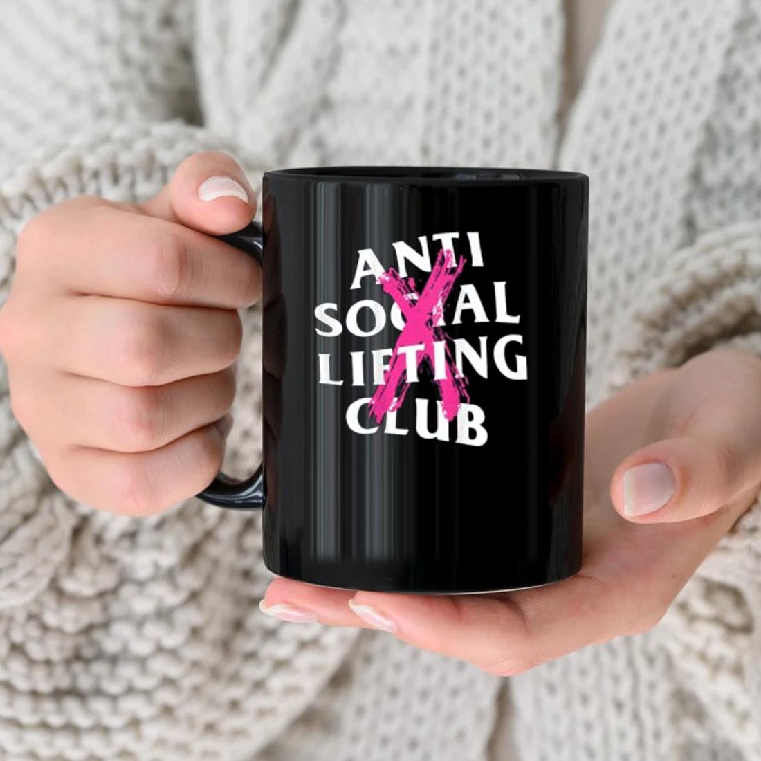 Anti Social Lifting Club Canceled Pink Mug