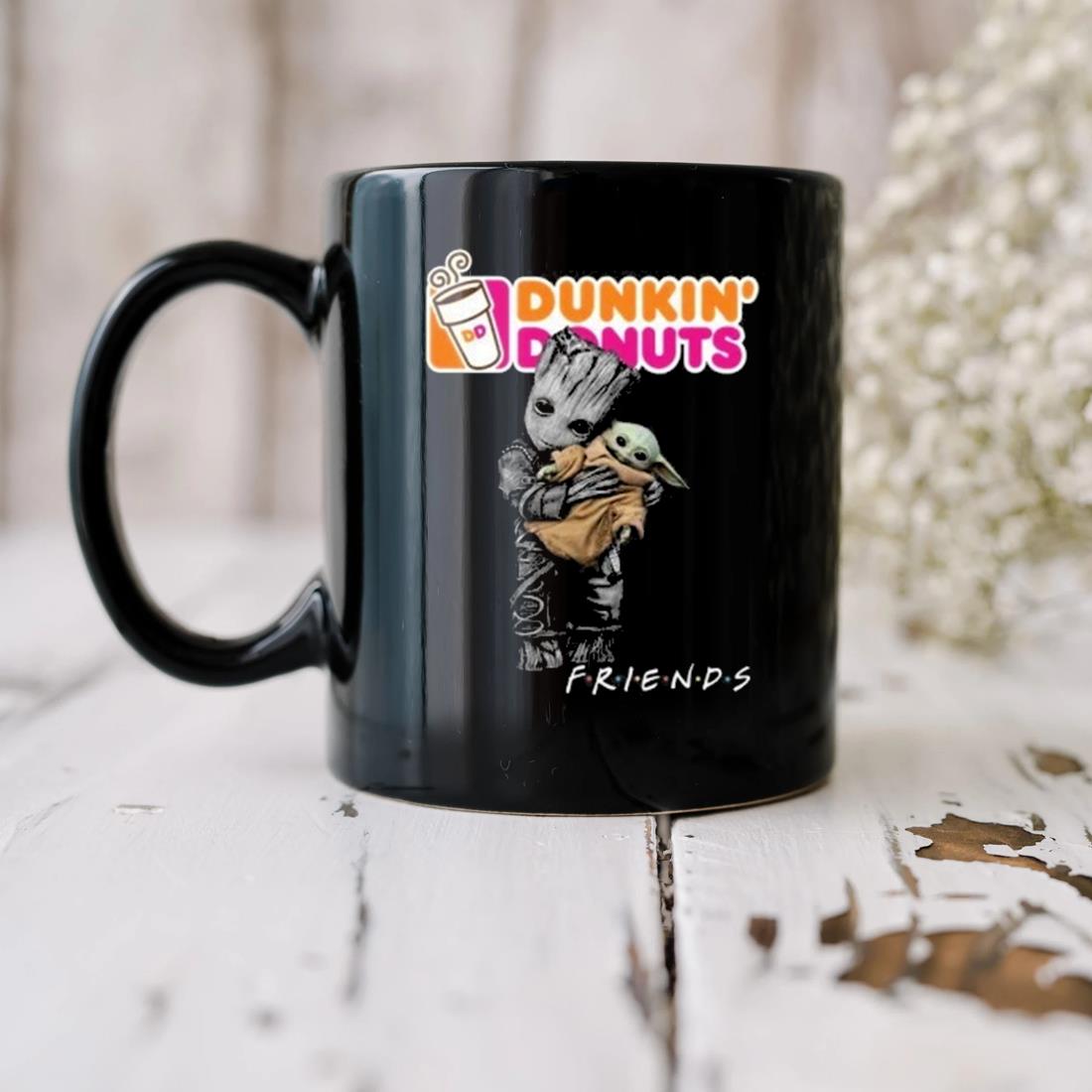 Baby Groot Hug Baby Yoda Friends Dunkin’ Donuts Mug
