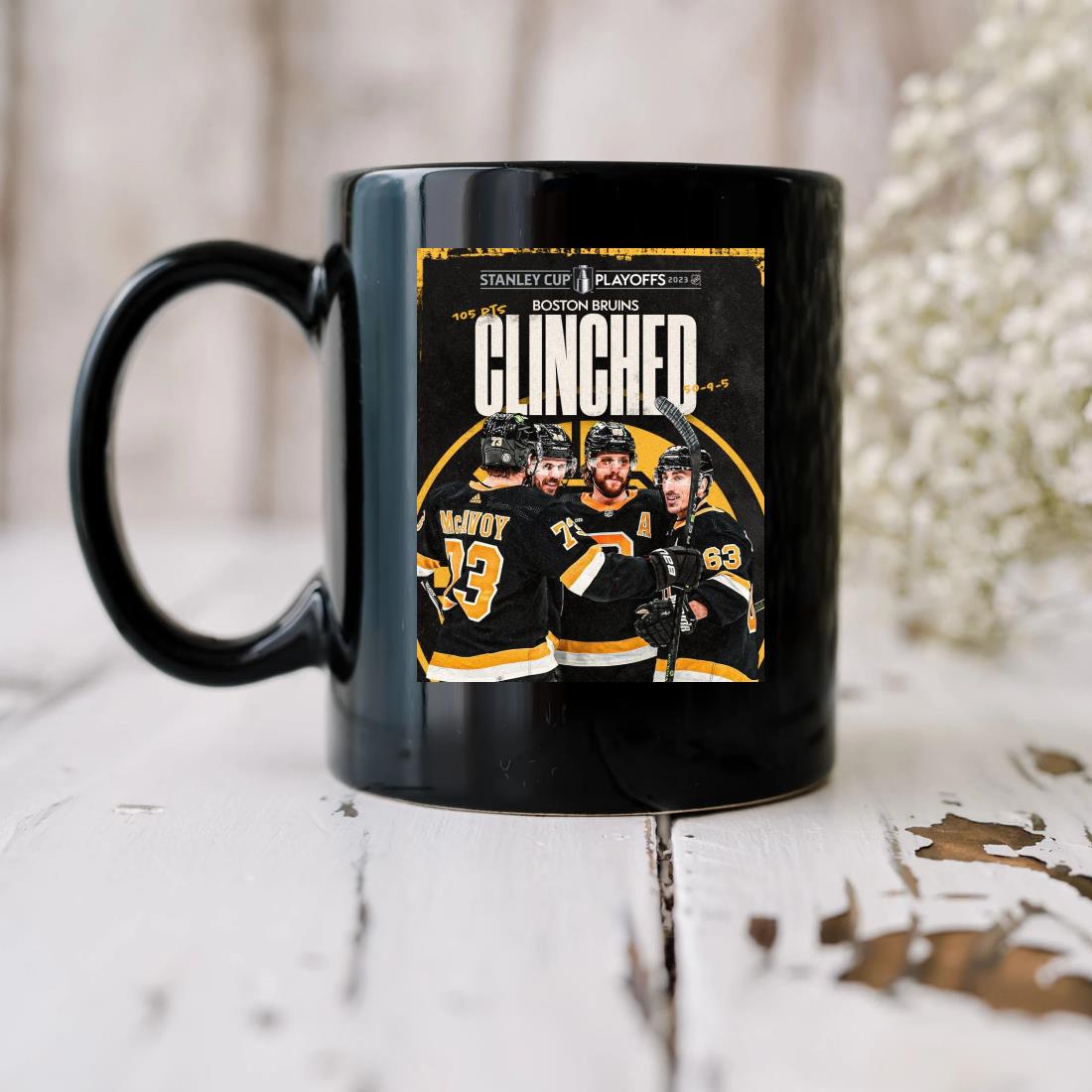 Boston Bruins Stanley Cup Playoffs 2023 Clinched Mug