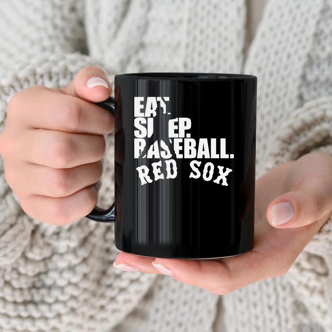 Boston Red Sox Eat Sleep Baseball Mug nhu