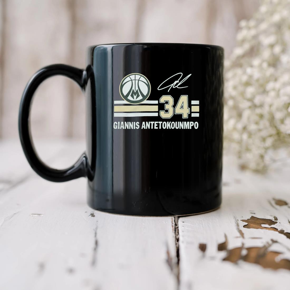 Bucks Giannis Antetokounmpo Signature Jersey Mug