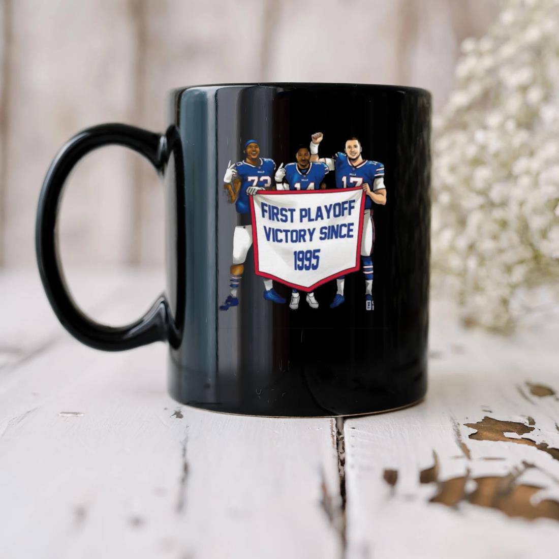 Buffalo Bills First Playoff Victory Since 1995 Mug biu
